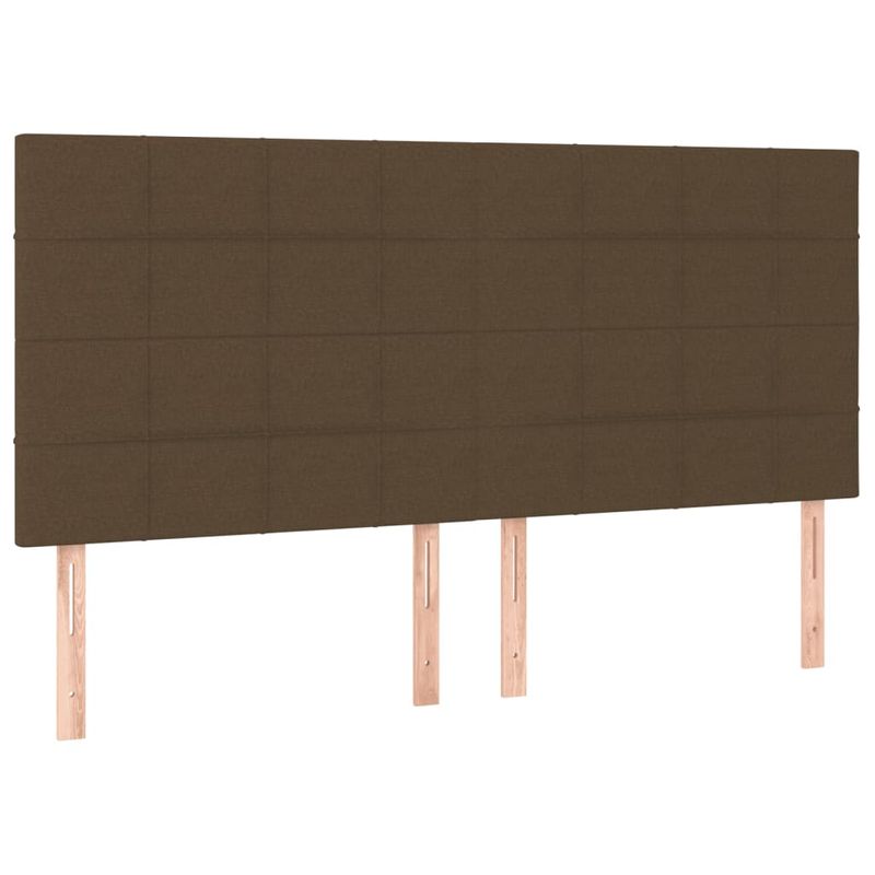 Casa si Gradina - Mobilier - Paturi si accesorii - Paturi - Pat box spring cu saltea, maro inchis, 200x200 cm, textil - Infinity.ro