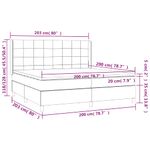 Casa si Gradina - Mobilier - Paturi si accesorii - Paturi - Pat box spring cu saltea, maro inchis, 200x200 cm, textil - Infinity.ro