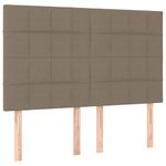 Casa si Gradina - Mobilier - Paturi si accesorii - Paturi - Pat continental cu saltea gri taupe 140x200 cm material textil - Infinity.ro