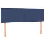 Casa si Gradina - Mobilier - Paturi si accesorii - Paturi - Pat cu arcuri, saltea si LED, albastru, 140x200 cm, textil - Infinity.ro