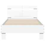 Casa si Gradina - Mobilier - Paturi si accesorii - Paturi - Cadru de pat cu tablie, alb, 100x200 cm, lemn prelucrat - Infinity.ro