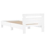 Casa si Gradina - Mobilier - Paturi si accesorii - Paturi - Cadru de pat cu tablie, alb, 100x200 cm, lemn prelucrat - Infinity.ro