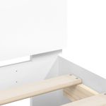 Casa si Gradina - Mobilier - Paturi si accesorii - Paturi - Cadru de pat cu tablie, alb, 100x200 cm, lemn prelucrat - Infinity.ro