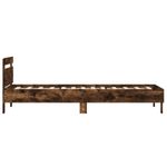 Casa si Gradina - Mobilier - Paturi si accesorii - Paturi - Cadru de pat cu tablie stejar fumuriu 100x200 cm lemn prelucrat - Infinity.ro