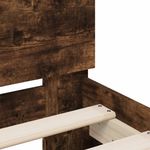 Casa si Gradina - Mobilier - Paturi si accesorii - Paturi - Cadru de pat cu tablie stejar fumuriu 100x200 cm lemn prelucrat - Infinity.ro