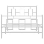 Casa si Gradina - Mobilier - Paturi si accesorii - Paturi - Cadru de pat metalic cu tablie de cap/picioare, alb, 100x200 cm - Infinity.ro