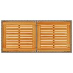 Casa si Gradina - Gradina si terasa - Mobilier exterior - Mese gradina - Masa de gradina, blat lemn acacia, gri, 115x54x74 cm, poliratan - Infinity.ro