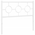 Casa si Gradina - Mobilier - Paturi si accesorii - Accesorii paturi - Tablie de pat metalica, alb, 100 cm - Infinity.ro
