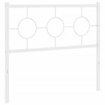 Casa si Gradina - Mobilier - Paturi si accesorii - Accesorii paturi - Tablie de pat metalica, alb, 100 cm - Infinity.ro