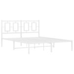 Casa si Gradina - Mobilier - Paturi si accesorii - Paturi - Cadru de pat metalic cu tablie, alb, 140x190 cm - Infinity.ro