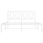Casa si Gradina - Mobilier - Paturi si accesorii - Paturi - Cadru de pat metalic cu tablie, alb, 140x190 cm - Infinity.ro
