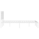 Casa si Gradina - Mobilier - Paturi si accesorii - Paturi - Cadru de pat metalic cu tablie, alb, 140x190 cm - Infinity.ro