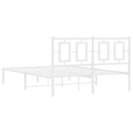 Casa si Gradina - Mobilier - Paturi si accesorii - Paturi - Cadru de pat metalic cu tablie, alb, 140x190 cm - Infinity.ro