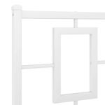Casa si Gradina - Mobilier - Paturi si accesorii - Paturi - Cadru de pat metalic cu tablie, alb, 140x190 cm - Infinity.ro