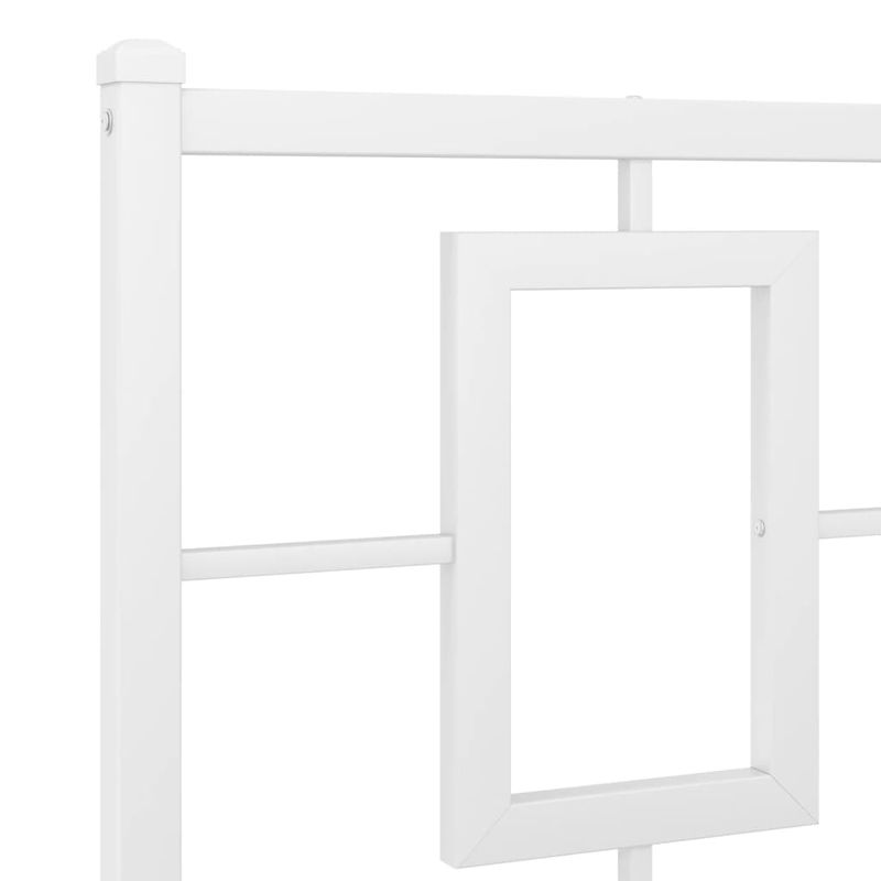 Casa si Gradina - Mobilier - Paturi si accesorii - Paturi - Cadru de pat metalic cu tablie, alb, 140x190 cm - Infinity.ro