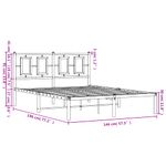 Casa si Gradina - Mobilier - Paturi si accesorii - Paturi - Cadru de pat metalic cu tablie, alb, 140x190 cm - Infinity.ro