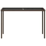 Casa si Gradina - Gradina si terasa - Mobilier exterior - Mese gradina - Masa de gradina, blat din sticla, maro, 115x54x74cm, poliratan - Infinity.ro