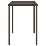 Casa si Gradina - Gradina si terasa - Mobilier exterior - Mese gradina - Masa de gradina, blat din sticla, maro, 115x54x74cm, poliratan - Infinity.ro