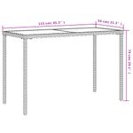 Casa si Gradina - Gradina si terasa - Mobilier exterior - Mese gradina - Masa de gradina, blat din sticla, maro, 115x54x74cm, poliratan - Infinity.ro