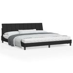 Casa si Gradina - Mobilier - Paturi si accesorii - Paturi - Cadru de pat cu tablie, negru, 200x200 cm, catifea - Infinity.ro