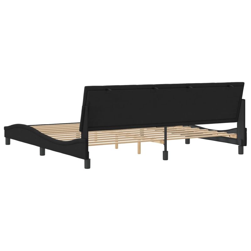 Casa si Gradina - Mobilier - Paturi si accesorii - Paturi - Cadru de pat cu tablie, negru, 200x200 cm, catifea - Infinity.ro