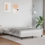 Casa si Gradina - Mobilier - Paturi si accesorii - Paturi - Cadru de pat, alb, 120x190 cm, piele ecologica - Infinity.ro