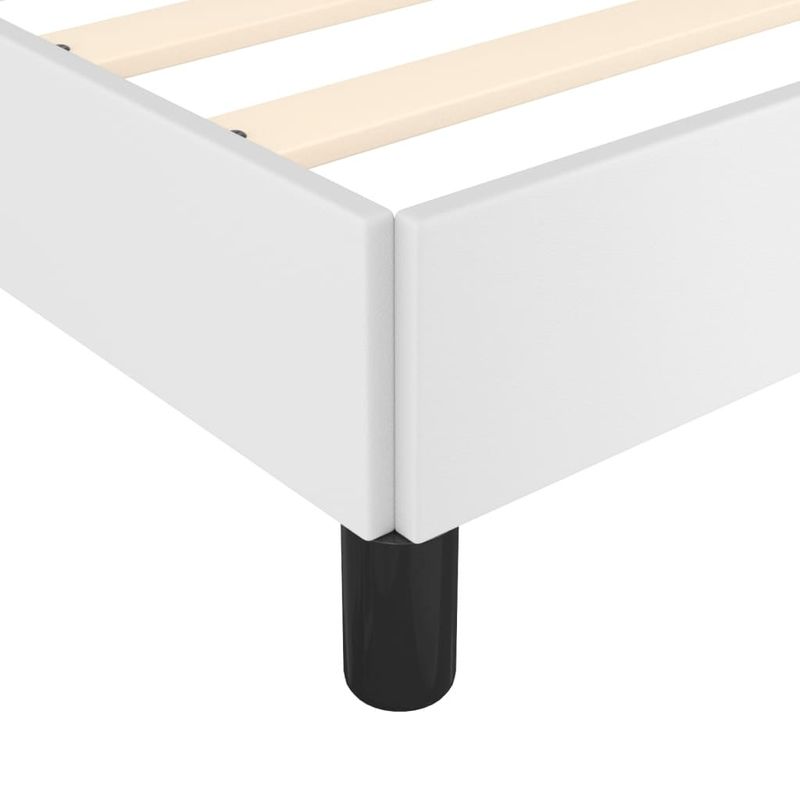 Casa si Gradina - Mobilier - Paturi si accesorii - Paturi - Cadru de pat, alb, 120x190 cm, piele ecologica - Infinity.ro