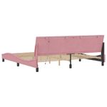 Casa si Gradina - Mobilier - Paturi si accesorii - Paturi - Cadru de pat cu lumini LED, roz, 200x200 cm, catifea - Infinity.ro