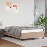 Casa si Gradina - Mobilier - Paturi si accesorii - Paturi - Cadru de pat, cappuccino, 120x190 cm, piele ecologica - Infinity.ro