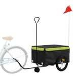 Sport si Outdoor - Ciclism - Accesorii pentru biciclete - Remorci biciclete - Remorca pentru biciclete, negru și verde, 45 kg, fier, mărime 62.5x124x52 cm - Infinity.ro