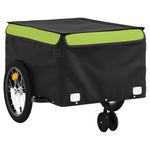 Sport si Outdoor - Ciclism - Accesorii pentru biciclete - Remorci biciclete - Remorca pentru biciclete, negru și verde, 45 kg, fier, mărime 62.5x124x52 cm - Infinity.ro
