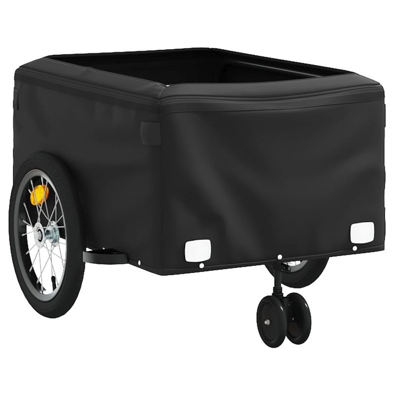 Sport si Outdoor - Ciclism - Accesorii pentru biciclete - Remorci biciclete - Remorca pentru biciclete, negru și verde, 45 kg, fier, mărime 62.5x124x52 cm - Infinity.ro
