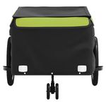 Sport si Outdoor - Ciclism - Accesorii pentru biciclete - Remorci biciclete - Remorca pentru biciclete, negru și verde, 45 kg, fier, mărime 62.5x124x52 cm - Infinity.ro
