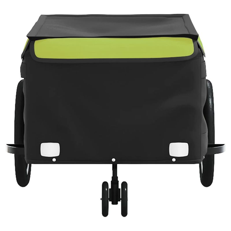Sport si Outdoor - Ciclism - Accesorii pentru biciclete - Remorci biciclete - Remorca pentru biciclete, negru și verde, 45 kg, fier, mărime 62.5x124x52 cm - Infinity.ro