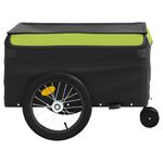 Sport si Outdoor - Ciclism - Accesorii pentru biciclete - Remorci biciclete - Remorca pentru biciclete, negru și verde, 45 kg, fier, mărime 62.5x124x52 cm - Infinity.ro