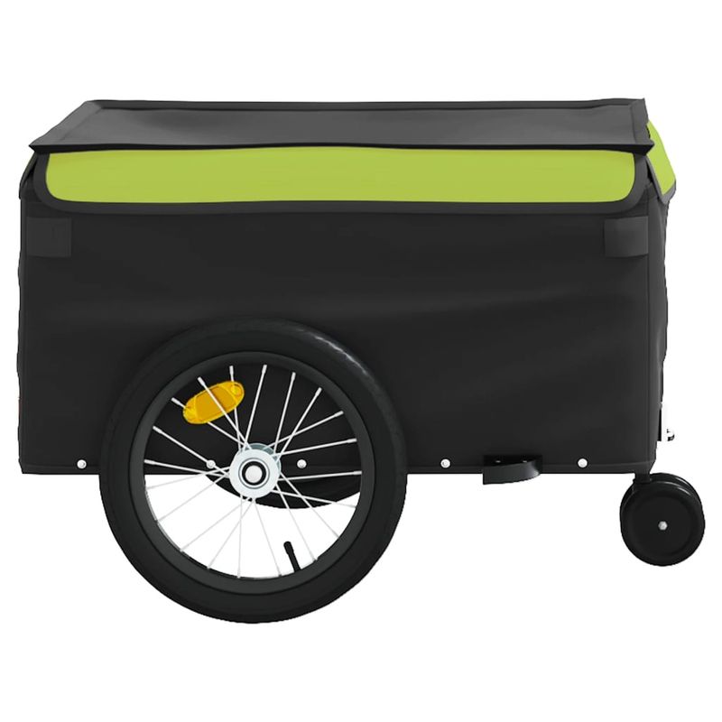 Sport si Outdoor - Ciclism - Accesorii pentru biciclete - Remorci biciclete - Remorca pentru biciclete, negru și verde, 45 kg, fier, mărime 62.5x124x52 cm - Infinity.ro