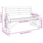 Casa si Gradina - Gradina si terasa - Mobilier exterior - Scaune si sezlonguri gradina - Banca de gradina cu 2 locuri, lemn masiv de brad, maro închis - Infinity.ro