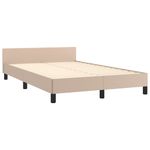 Casa si Gradina - Mobilier - Paturi si accesorii - Paturi - Cadru de pat cu tablie, cappuccino, 120x190 cm, piele ecologica - Infinity.ro