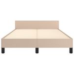 Casa si Gradina - Mobilier - Paturi si accesorii - Paturi - Cadru de pat cu tablie, cappuccino, 120x190 cm, piele ecologica - Infinity.ro