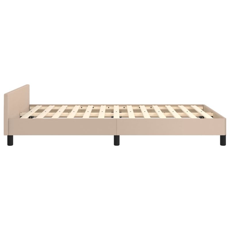 Casa si Gradina - Mobilier - Paturi si accesorii - Paturi - Cadru de pat cu tablie, cappuccino, 120x190 cm, piele ecologica - Infinity.ro