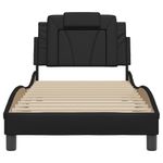Casa si Gradina - Mobilier - Paturi si accesorii - Paturi - Cadru de pat cu tablie, negru, 80x200 cm, piele ecologica - Infinity.ro