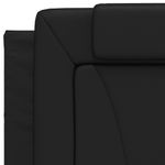 Casa si Gradina - Mobilier - Paturi si accesorii - Paturi - Cadru de pat cu tablie, negru, 80x200 cm, piele ecologica - Infinity.ro