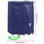 Casa si Gradina - Gradinarit si plante - Instalatii si accesorii pentru irigatii - Furtunuri de gradina si accesorii - Rezervor de apa cu robinet, pliabil, 1250 L, PVC, albastru - Infinity.ro