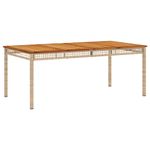 Casa si Gradina - Gradina si terasa - Mobilier exterior - Mese gradina - Masa de gradina, bej, 180x90x75 cm, poliratan si lemn acacia - Infinity.ro
