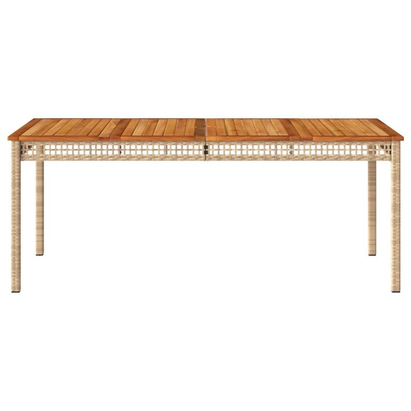 Casa si Gradina - Gradina si terasa - Mobilier exterior - Mese gradina - Masa de gradina, bej, 180x90x75 cm, poliratan si lemn acacia - Infinity.ro