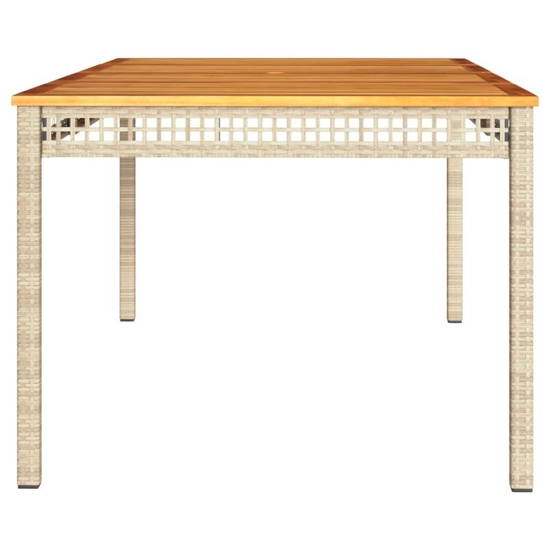 Casa si Gradina - Gradina si terasa - Mobilier exterior - Mese gradina - Masa de gradina, bej, 180x90x75 cm, poliratan si lemn acacia - Infinity.ro