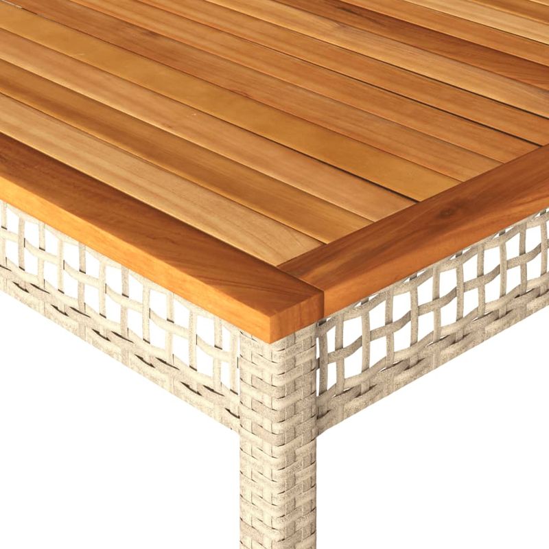 Casa si Gradina - Gradina si terasa - Mobilier exterior - Mese gradina - Masa de gradina, bej, 180x90x75 cm, poliratan si lemn acacia - Infinity.ro