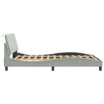Casa si Gradina - Mobilier - Paturi si accesorii - Paturi - Cadru de pat cu lumini LED, gri deschis, 140x190 cm, catifea - Infinity.ro