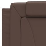 Casa si Gradina - Mobilier - Paturi si accesorii - Paturi - Cadru de pat cu tablie, maro, 100x200 cm, piele ecologica - Infinity.ro