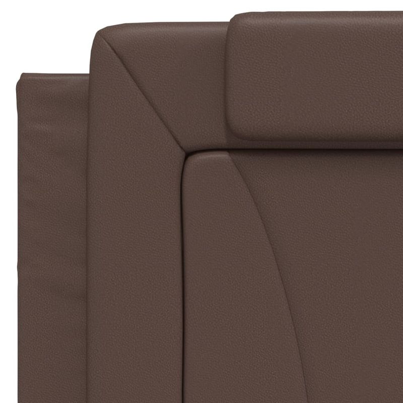 Casa si Gradina - Mobilier - Paturi si accesorii - Paturi - Cadru de pat cu tablie, maro, 100x200 cm, piele ecologica - Infinity.ro